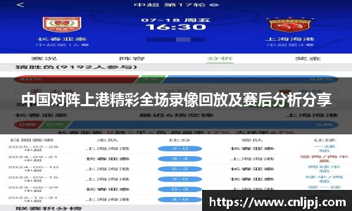 中国对阵上港精彩全场录像回放及赛后分析分享