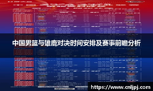 中国男篮与雄鹿对决时间安排及赛事前瞻分析